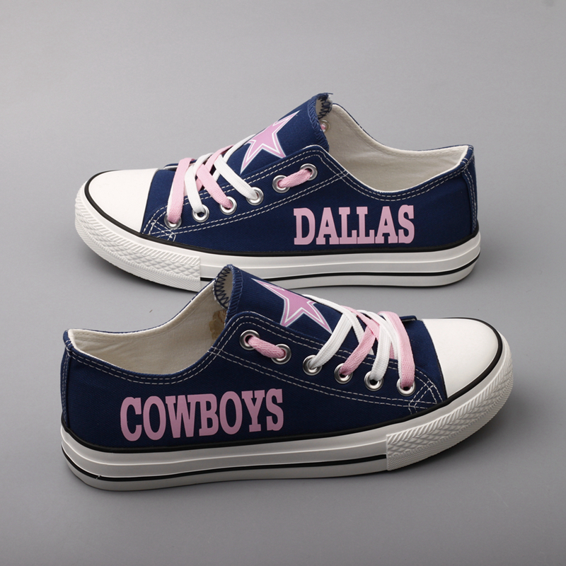 Women's Dalls Cowboys Repeat Print Low Top Sneakers 005
